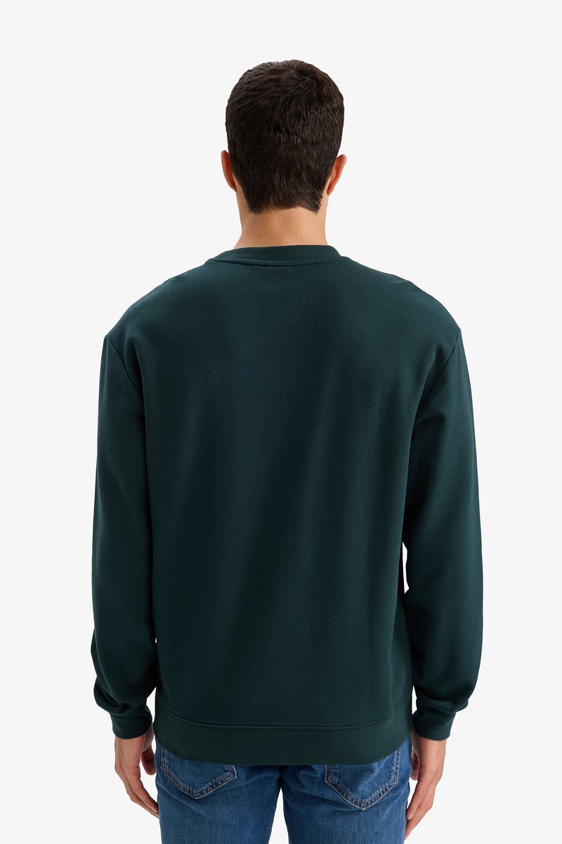 ديفاكتو سويت شيرت بيزك قطن قصة عادية برقبة مستديرة - Image 5